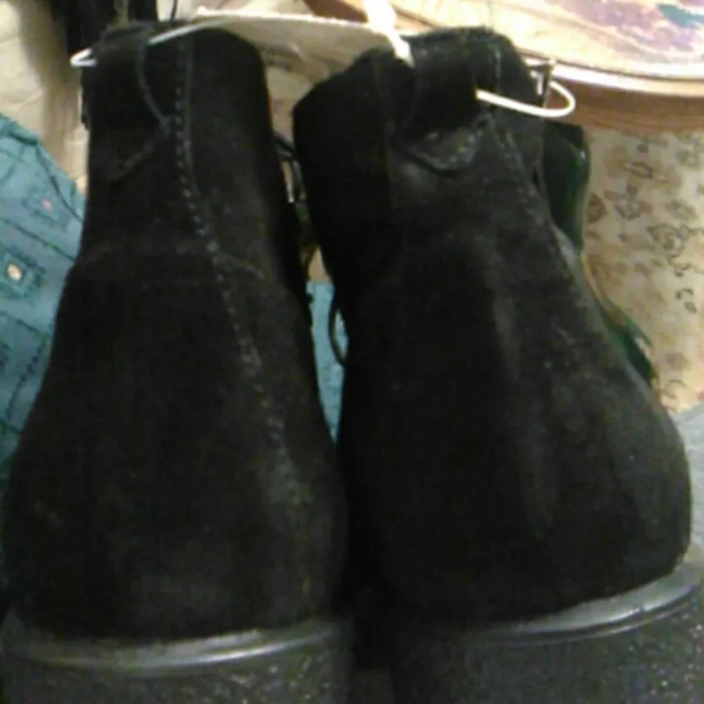 NWT Aquatalia Black Suede Lace Up Ankle Boots